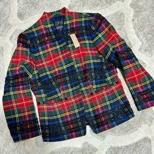 J. Crew Going-out Blazer in Lurex Stewart Tartan NWT Size 6